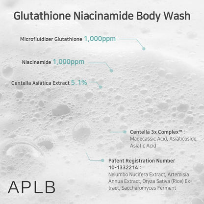 Kbeauty Glass Skin APLB Glutathione Niacinamide Body Wash 300ml 