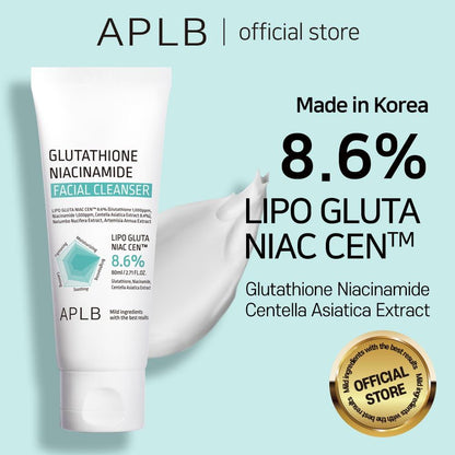 Kbeauty Glass Skin APLB Glutathione Niacinamide Facial Cleanser 80ml 