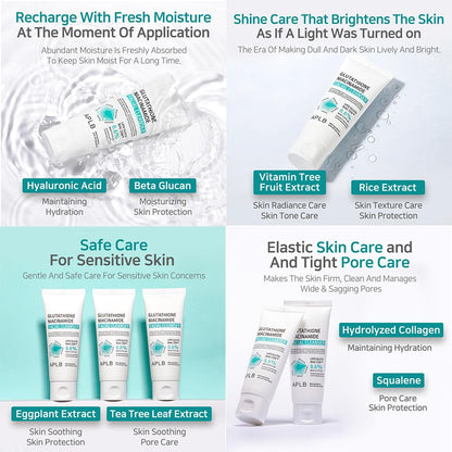 Wholesale Quantity Discount Bulk Pack Kbeauty Glass Skin APLB Glutathione Niacinamide Series 