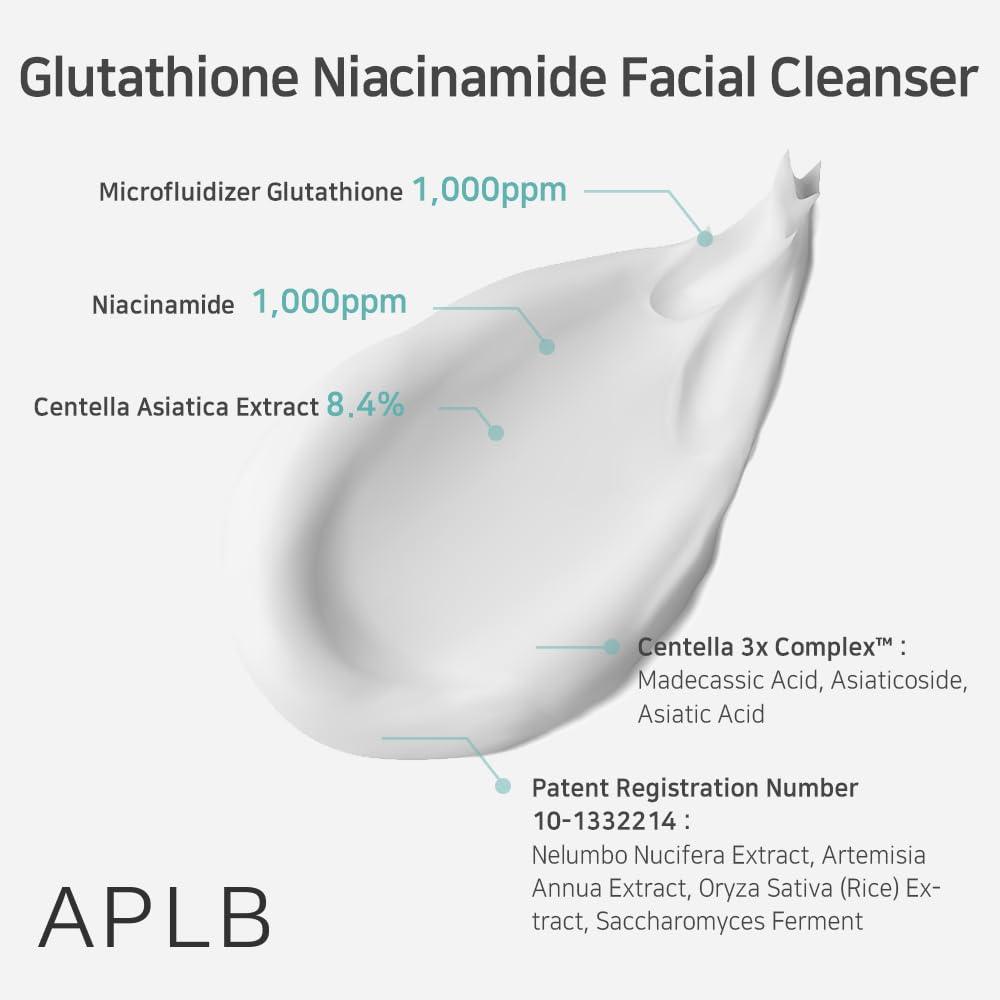 Kbeauty Glass Skin APLB Glutathione Niacinamide Facial Cleanser 80ml 