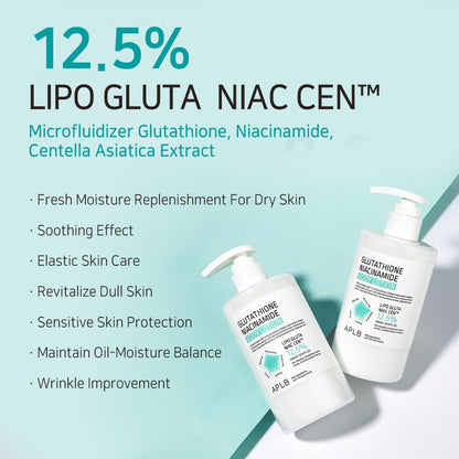 Kbeauty Glass Skin APLB Glutathione Niacinamide Series 