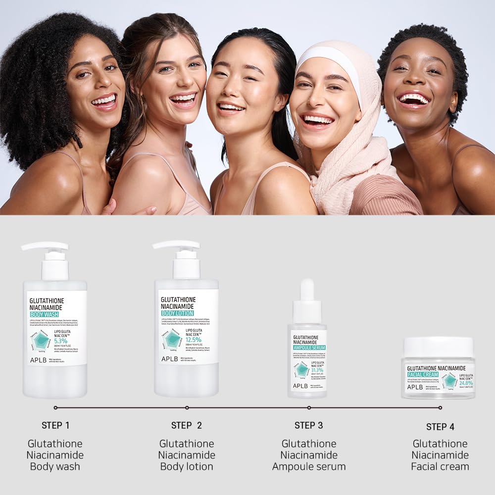 Kbeauty Glass Skin APLB Glutathione Niacinamide Series 