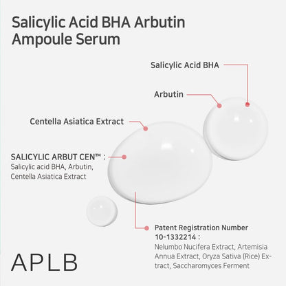 Kbeauty Glass Skin APLB Salicylic Acid Bha Arbutin 