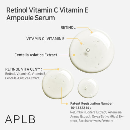 Kbeauty Glass Skin APLB Retinol Vitamin C Vitamin E 