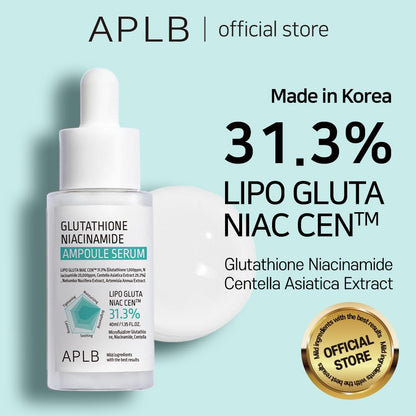 [Combo Deal] APLB Glutathione Niacinamide Mist Essence 105ml + Ampoule Serum 40ml Set