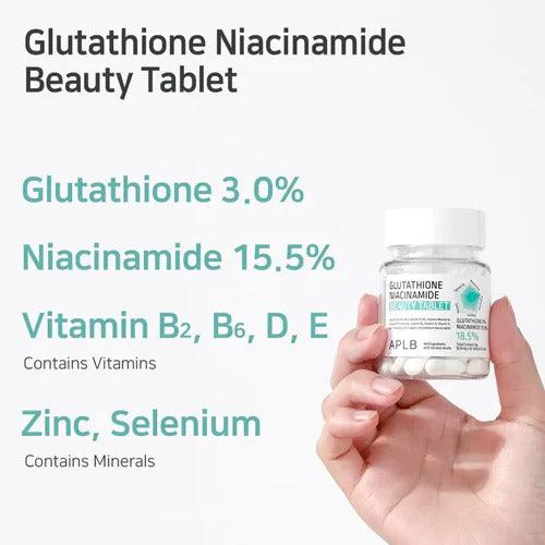 Kbeauty Glass Skin APLB Glutathione Niacinamide Beauty Tablet 30tablets 