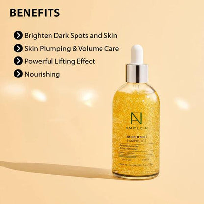 Kbeauty Glass Skin AMPLE:N 24k Gold Shot Ampoule 100ml 