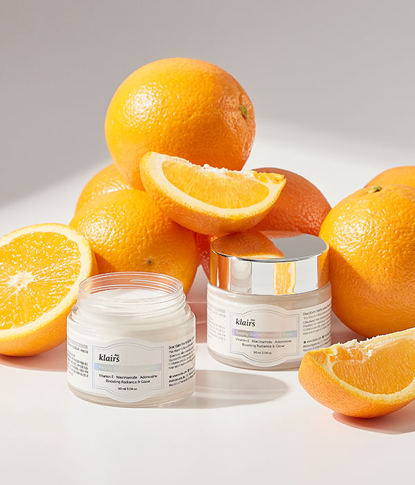 Kbeauty Glass Skin Dear, Klairs Freshly Juiced Vitamin Care 