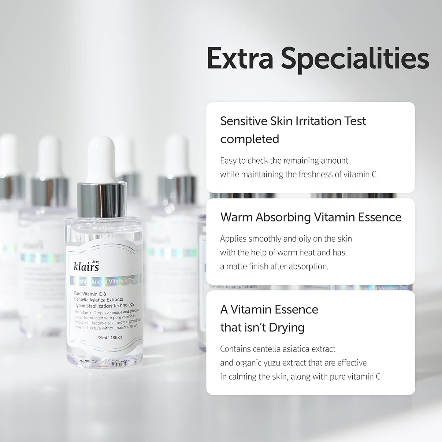 Kbeauty Glass Skin Dear, Klairs Freshly Juiced Vitamin Care 