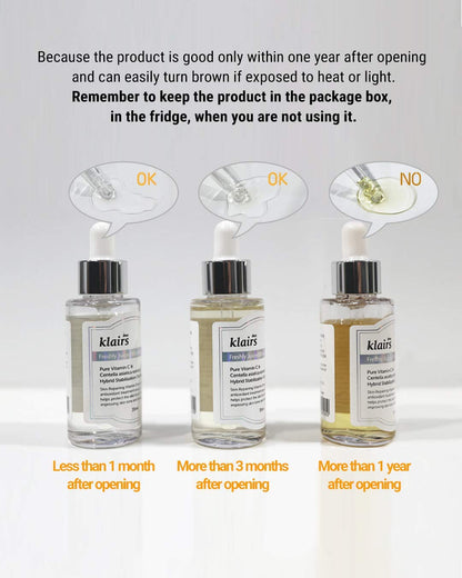 Kbeauty Glass Skin Dear, Klairs Freshly Juiced Vitamin Care 