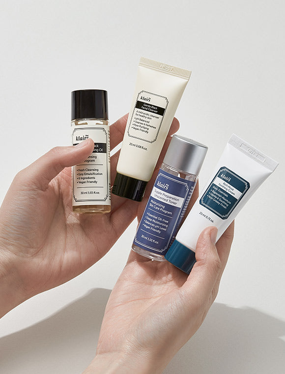 Kbeauty Glass Skin Dear, Klairs Skincare Trial Kit 