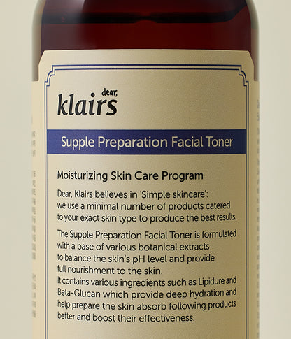 Kbeauty Glass Skin Dear, Klairs Supple Preparation Series 