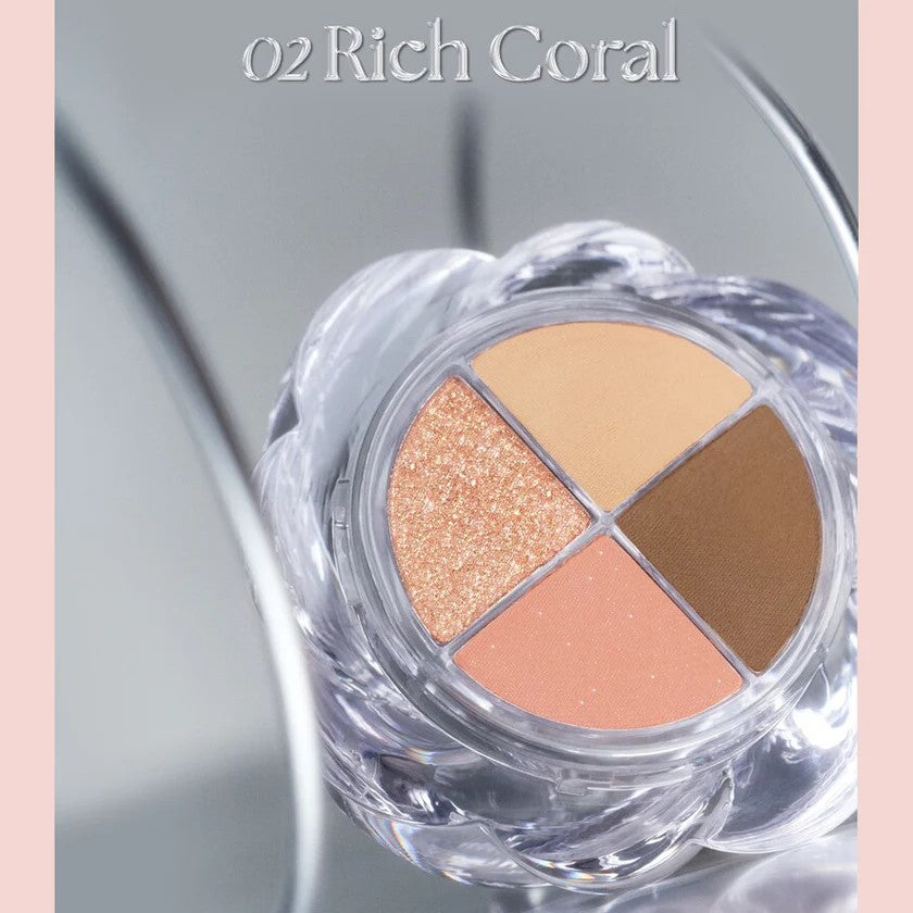 Kbeauty Glass Skin Muzigae Mansion Muzigae Mansion Twist Pot Eye Palette 02 Rich Coral 4.5g 