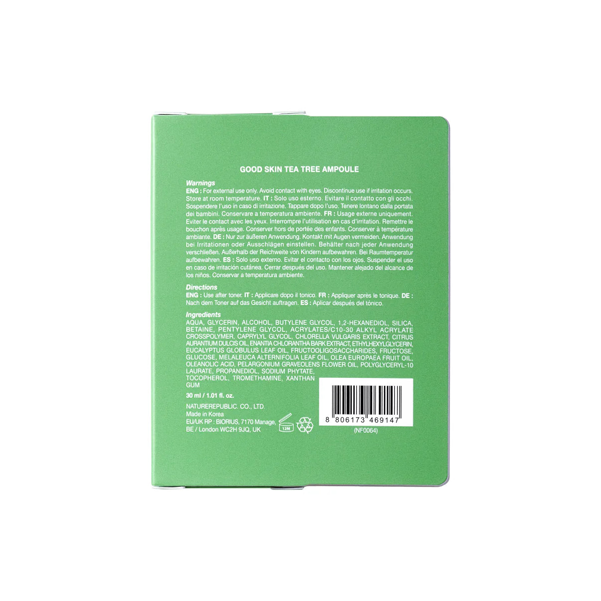 Wholesale Quantity Discount Bulk Pack Kbeauty Glass Skin Nature Republic Good Skin Ampoule 