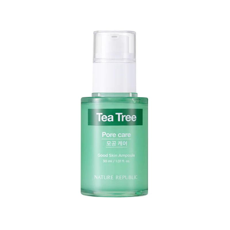 Kbeauty Glass Skin Nature Republic Good Skin Tea Tree Pore Care Ampoule 30 Ml 