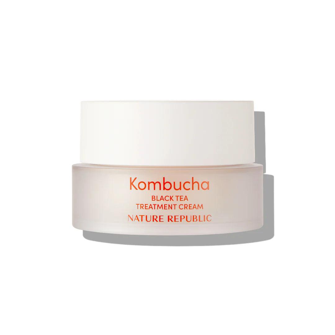 Kbeauty Glass Skin Nature Republic Kombucha Black Tea Treatment Cream 