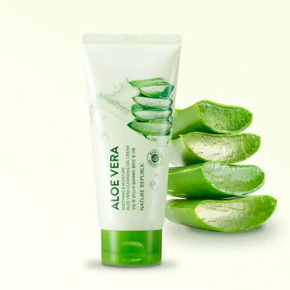 Kbeauty Glass Skin Nature Republic Soothing & Moisture Aloe Vera Cleansing Gel Cream 