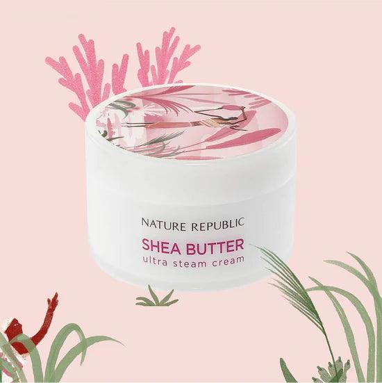 Kbeauty Glass Skin Nature Republic Shea Butter Steam Cream_ultra 