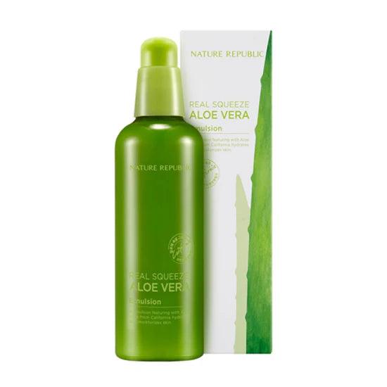 Kbeauty Glass Skin Nature Republic Real Squeeze Aloe Vera Emulsion 