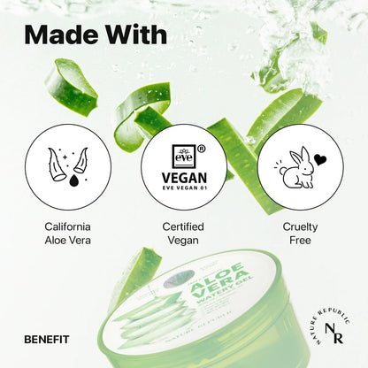 Kbeauty Glass Skin Nature Republic Mild & Moisture Aloe Vera Watery Gel 