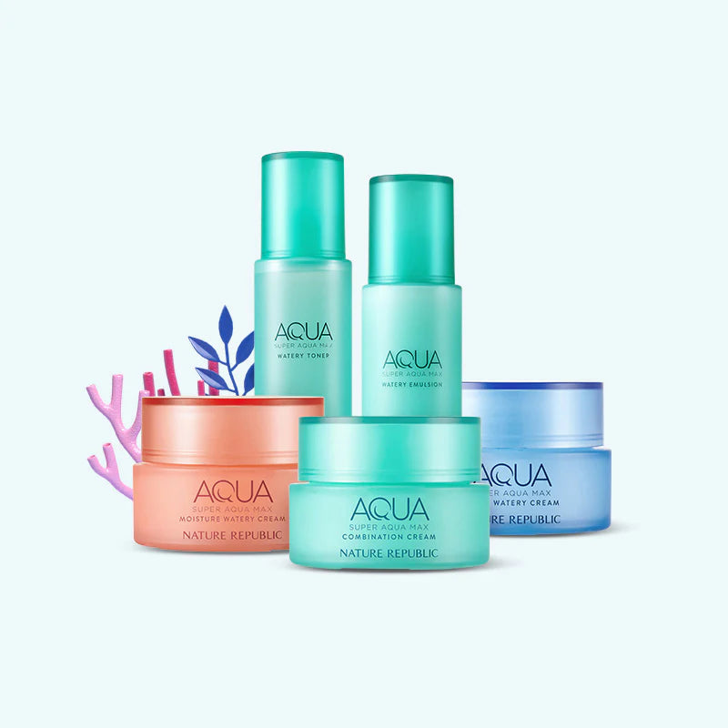 Kbeauty Glass Skin Nature Republic Super Aqua Max Watery 