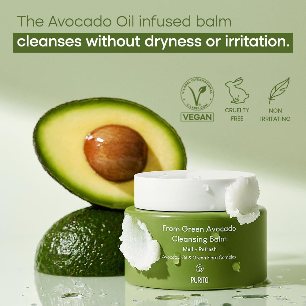 Kbeauty Glass Skin Purito From Green Avocado Cleansing Balm 100ml 