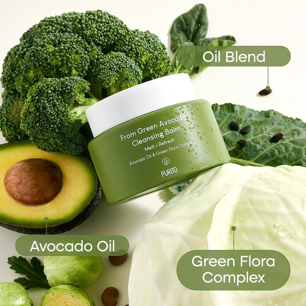 Kbeauty Glass Skin Purito From Green Avocado Cleansing Balm 100ml 