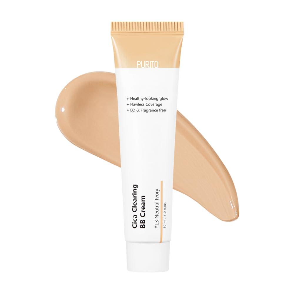 Kbeauty Glass Skin Purito Cica Clearing Bb Cream 30ml #13 Neutral Ivory 