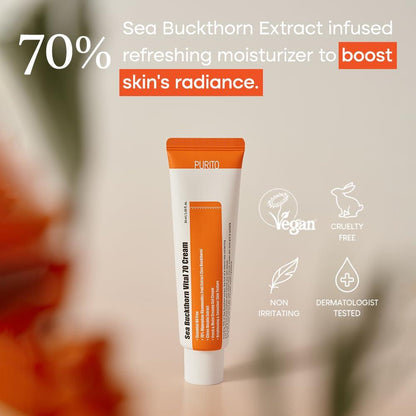 Kbeauty Glass Skin Purito Sea Buckthorn Vital 70 Cream 50ml 