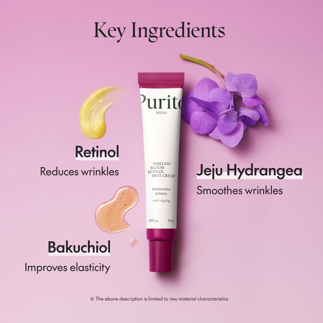 Kbeauty Glass Skin Purito Timeless Bloom Retinol Spot Cream 30ml 