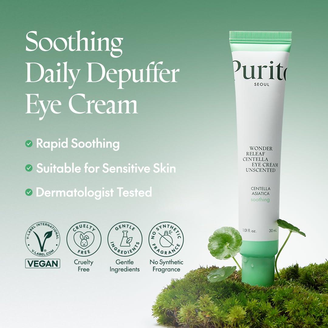 Kbeauty Glass Skin Purito Wonder Releaf Centella Eye Cream Unscented 30ml 