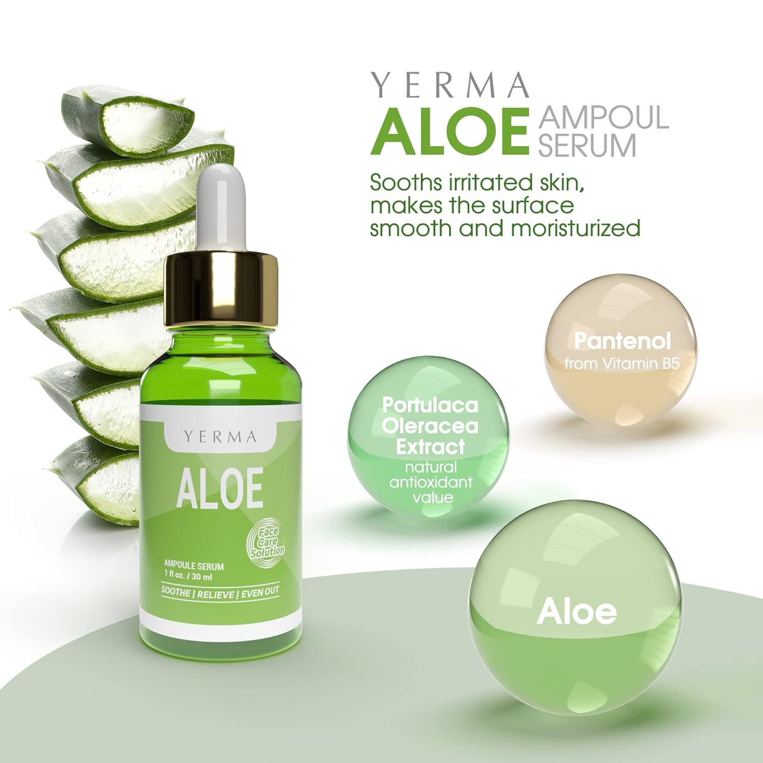 Kbeauty Glass Skin Yerma Ampoule Serum Aloe Soothe