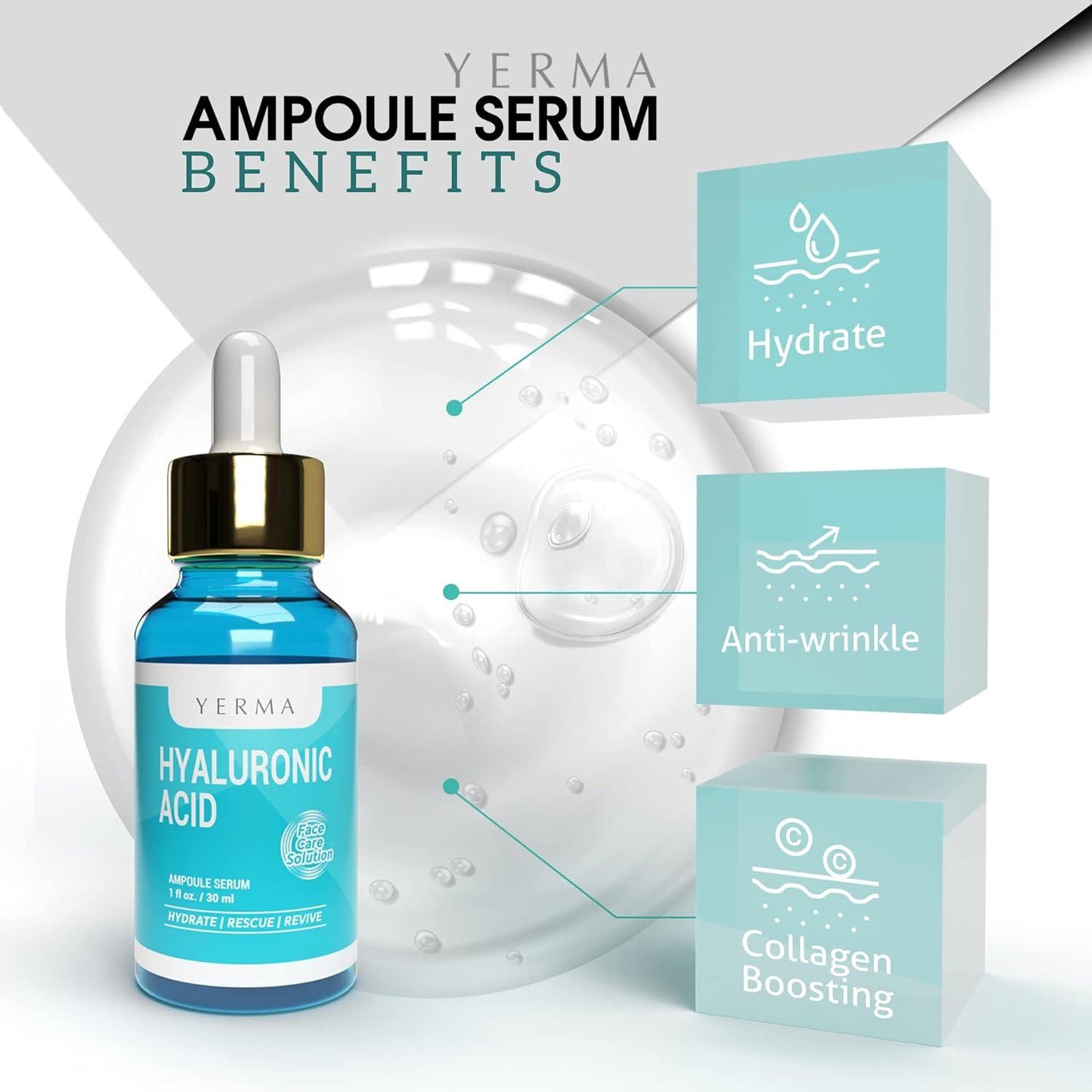 Kbeauty Glass Skin Yerma Ampoule Serum Hyaluronic Acid Hydrate