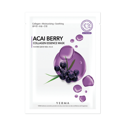 Kbeauty Glass Skin Yerma Collagen Essence Mask (acai Berry) Nourishing